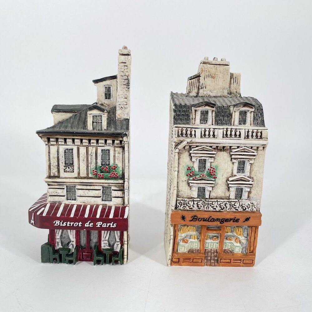J. Carlton Dominique Gault Paris Collection Set 2 Resin Buildings 4.5”